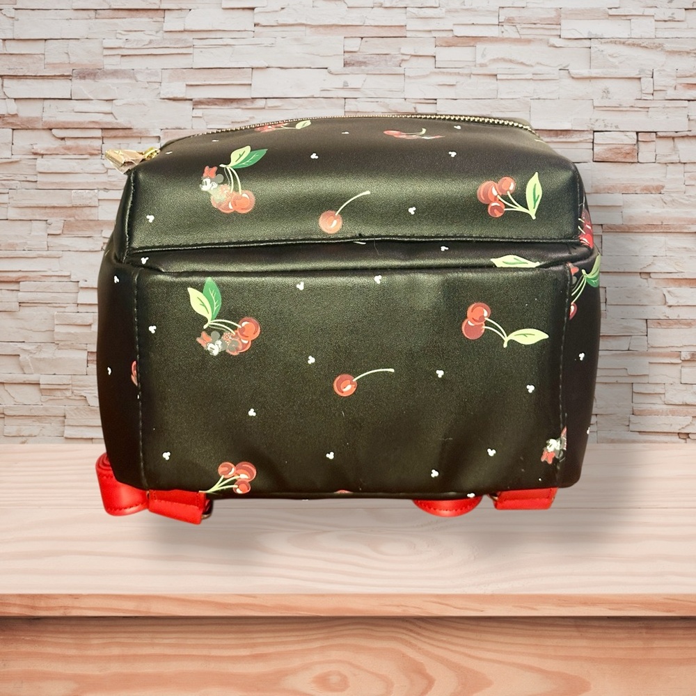 Disney Shanghai Minnie Mouse Black Cherry Print China Resort Mini Backpack NWT - Picture 5 of 6